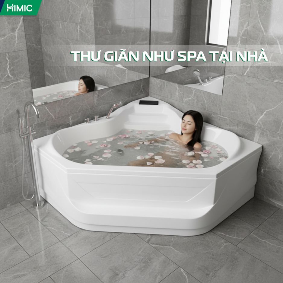 Bồn tắm góc: Giải pháp tối ưu không gian cho phòng tắm nhỏ