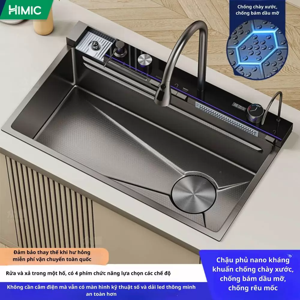 Chậu rửa bát thông minh 5 phím HIMIC HM 7546