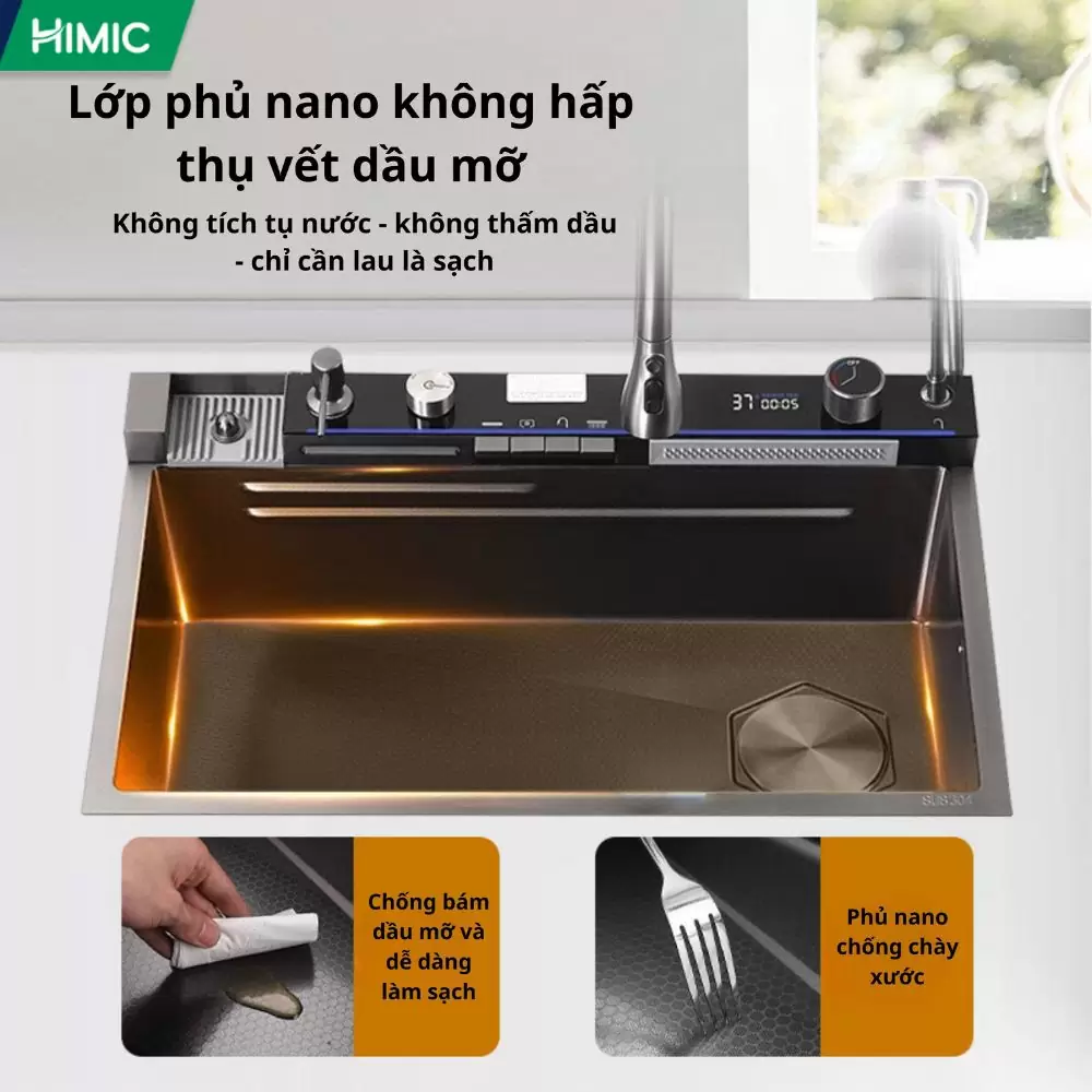Chậu rửa bát thông minh 5 phím HIMIC HM 7546
