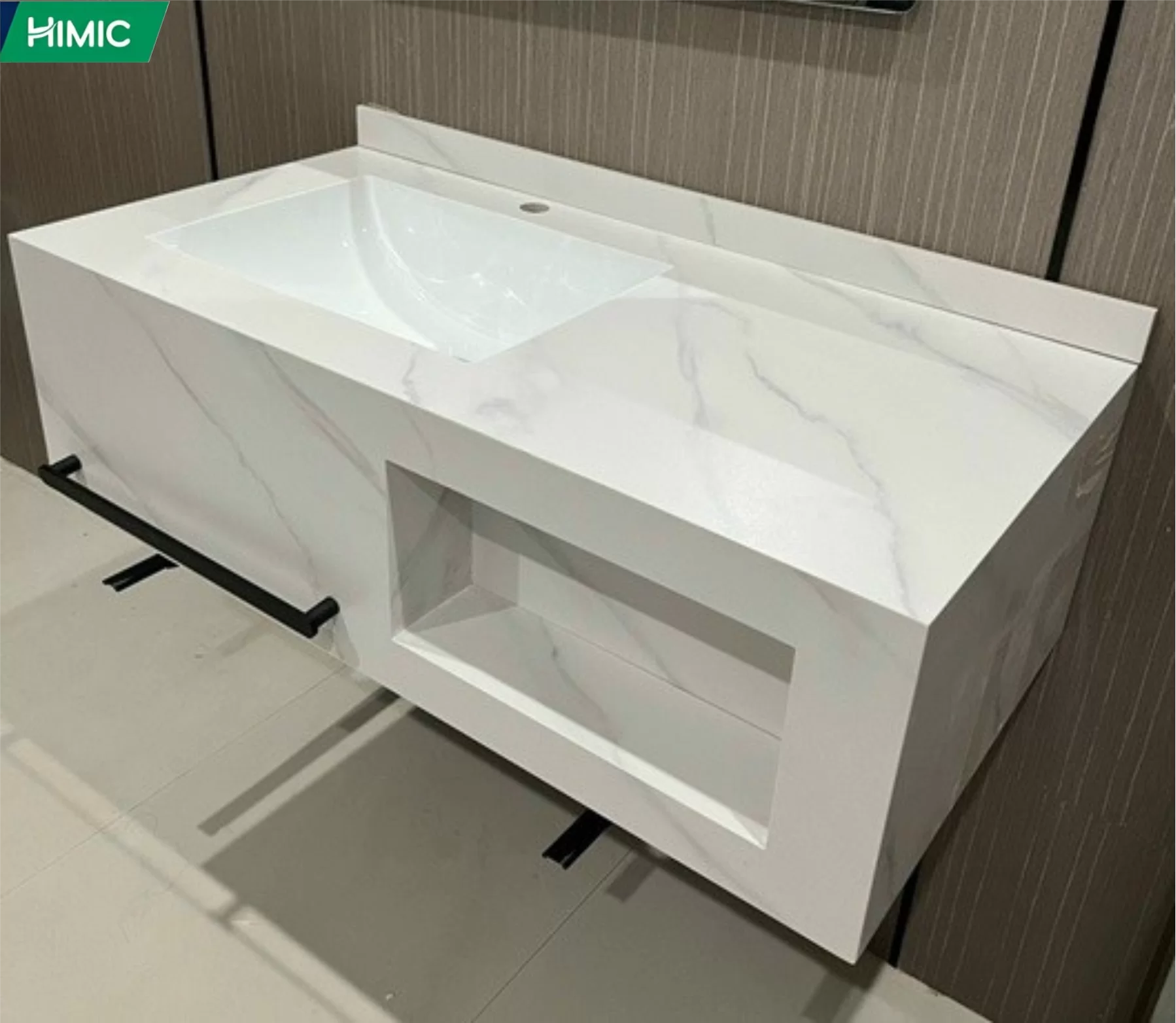 Bộ tủ Full bàn đá KT100 chất liệu đá Granite tự nhiên mài bóng sang trọng hiện đại - HM 6400