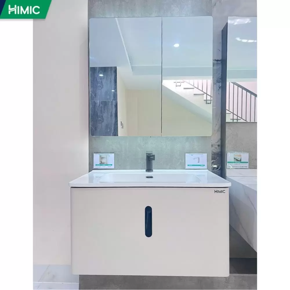 Bộ tủ Labo phòng tắm chất liệu PVC phun chống ẩm cao cấp HM-4700