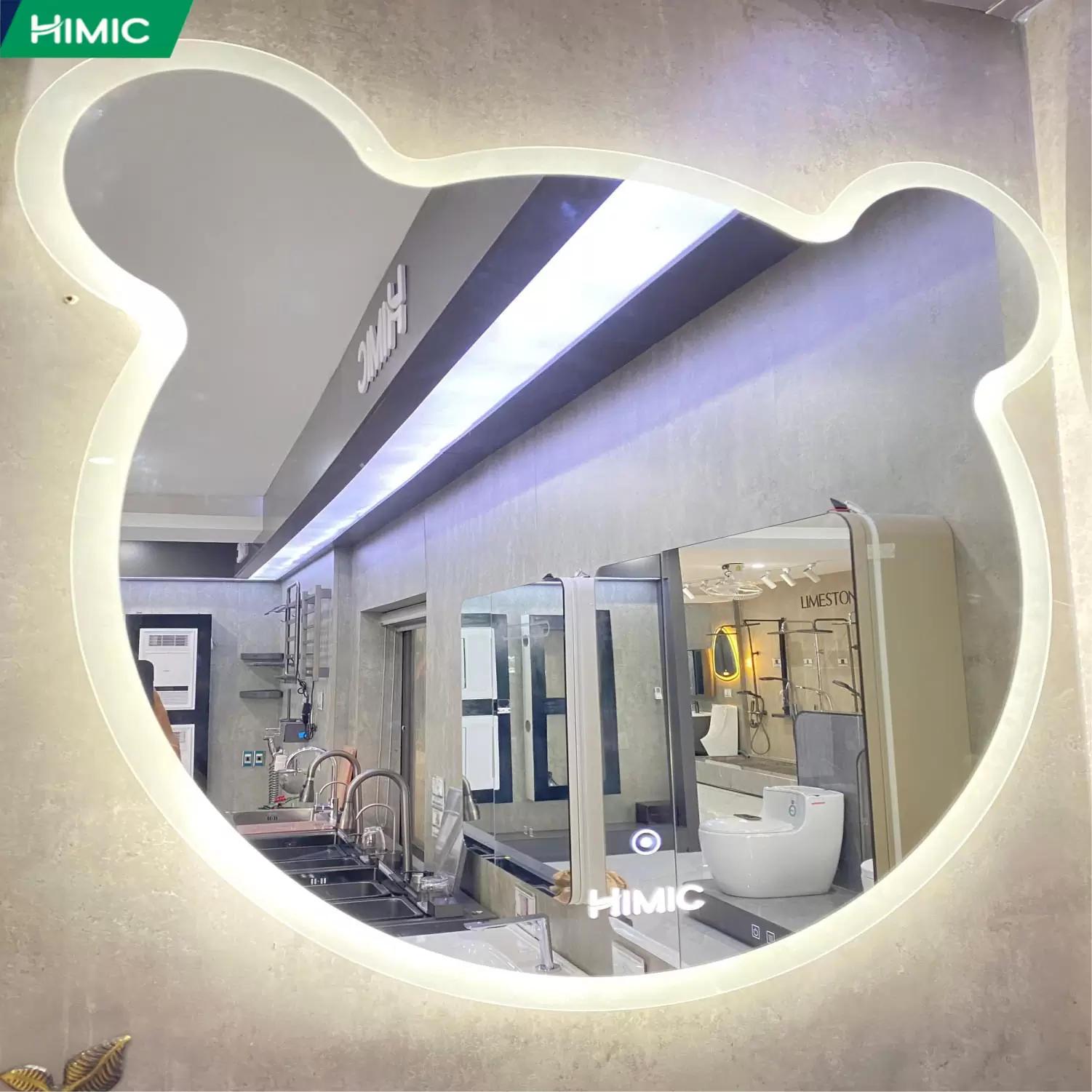 Gương gấu led 3 màu Himic D80
